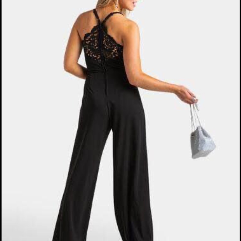 Black Lace Back Jumpsuit from Francesca’s